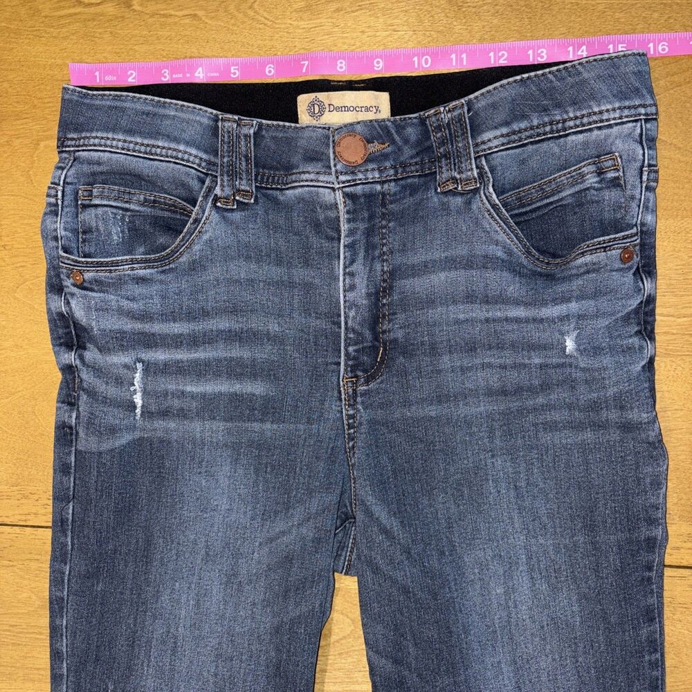 Democracy Ab Solution Bootcut Jean for Women Size 10- Indigo with Frayed Hem - Picture 6 of 8
